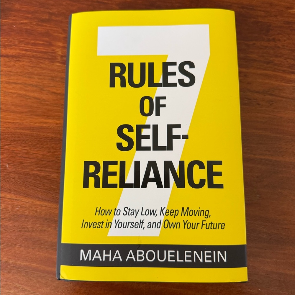 Yellow and Black '7 Rules of Self-Reliance' Book